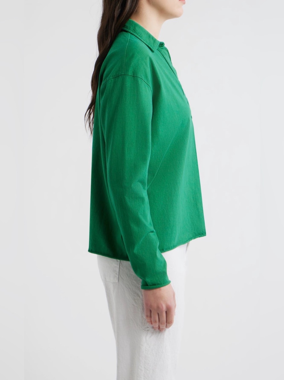 🆕Frank & Eileen Patrick Popover Henley in Birdie Green - Picture 3 of 8
